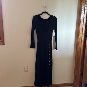 Black Low neckline and lower back is open